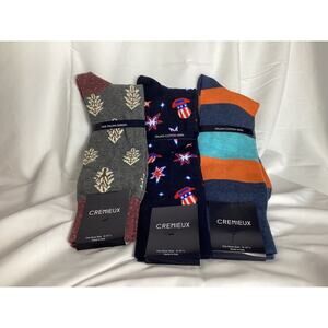 DANIEL CREMIEUX MENS CASUAL TROUSER SOCKS 3-PAIR SET SIZE 6-12.5 FREE SHIPPING